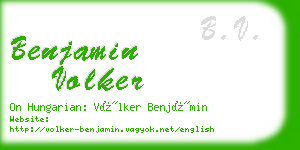 benjamin volker business card